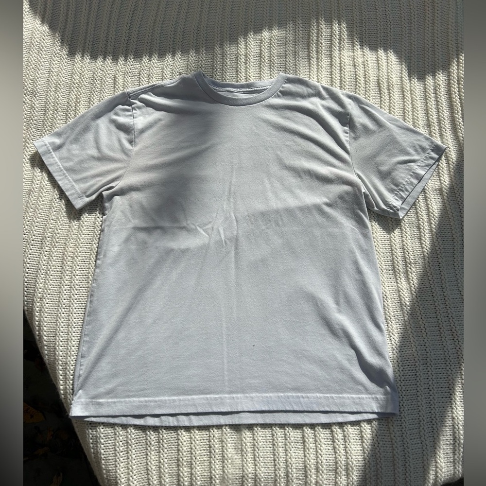 Pale Blue Short Sleeve Tee, Size L, George